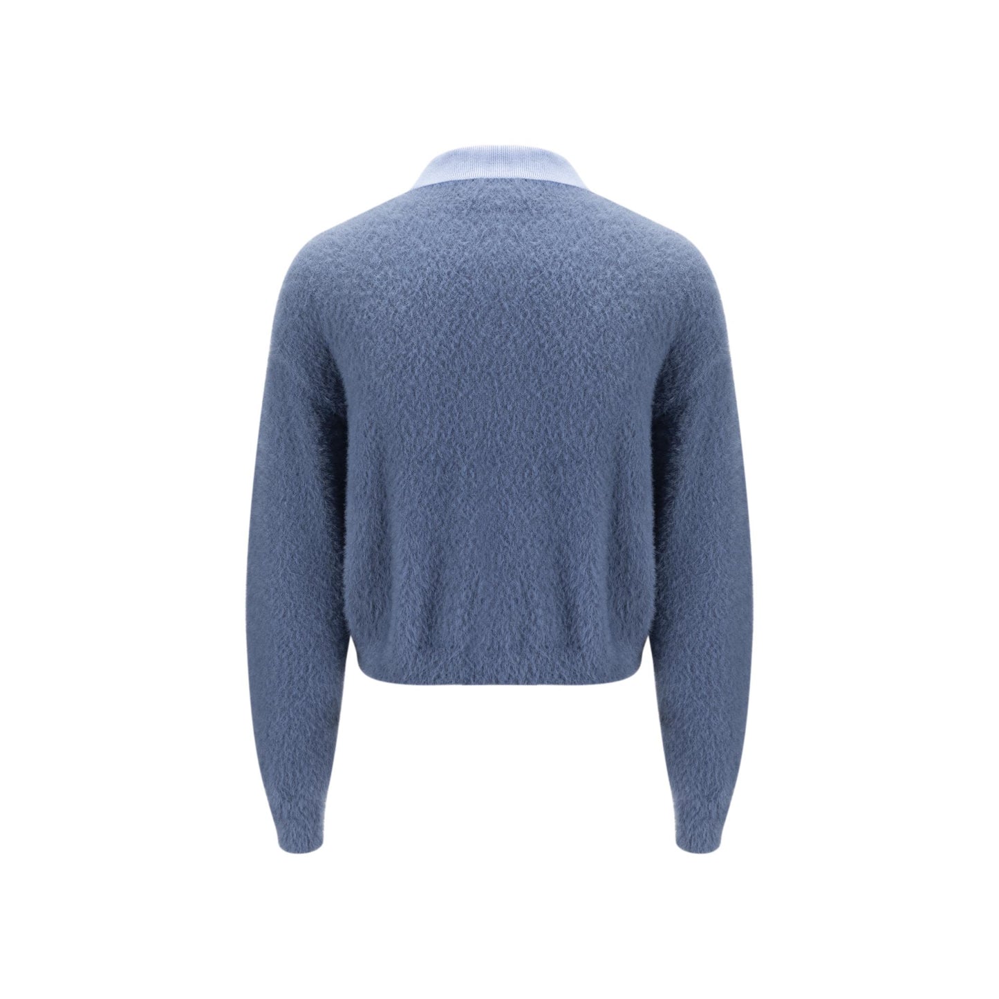 Fluffy Knit Cardigan - Blue