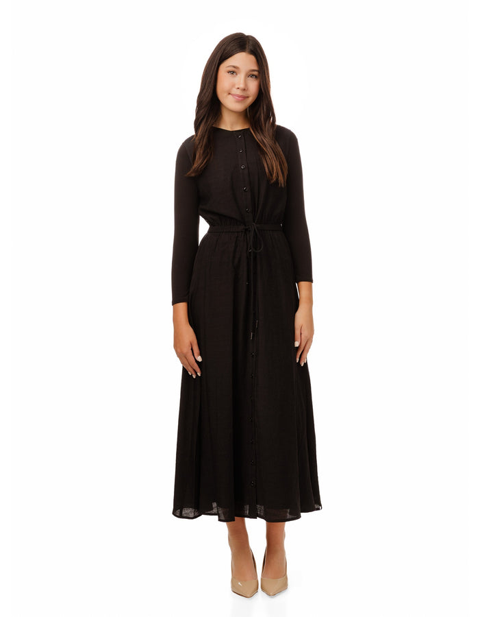 Drawstring Jumper - Black