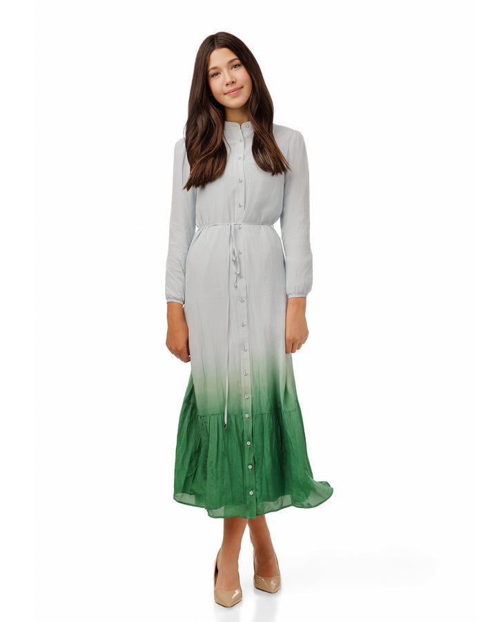 Light Blue And Green Gradient Dress
