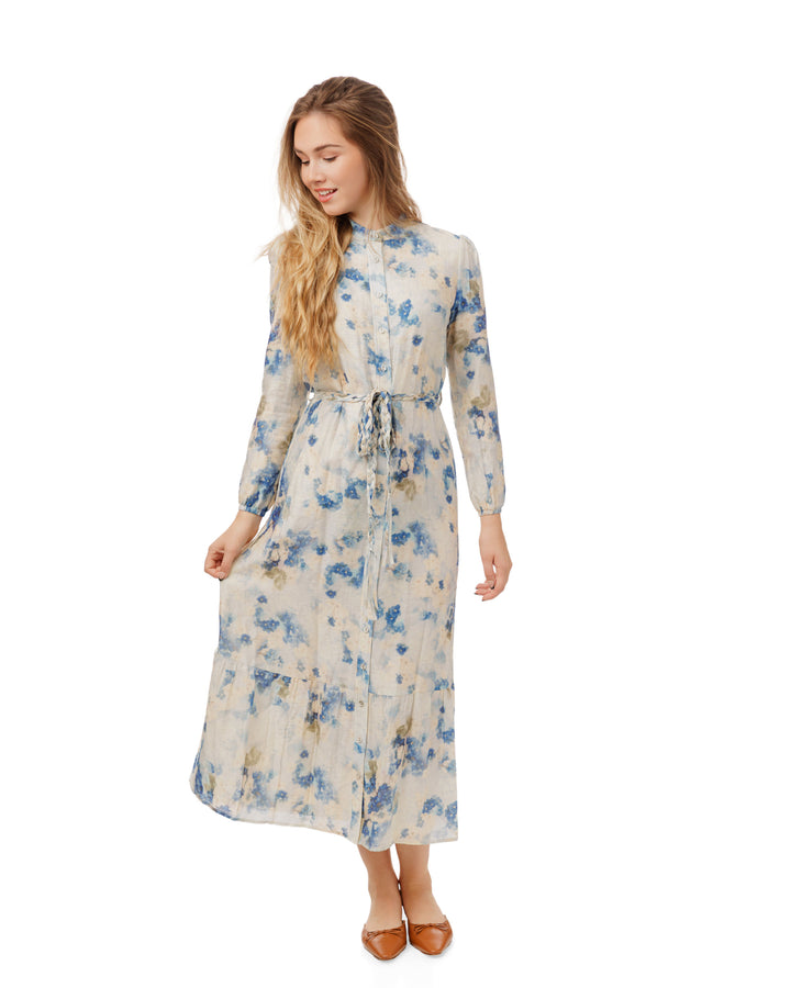 Cream Dress With Floral Print
