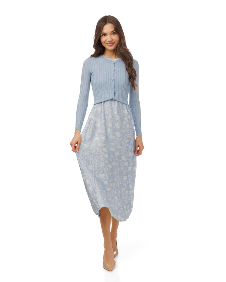 Light Blue Overlay Dress