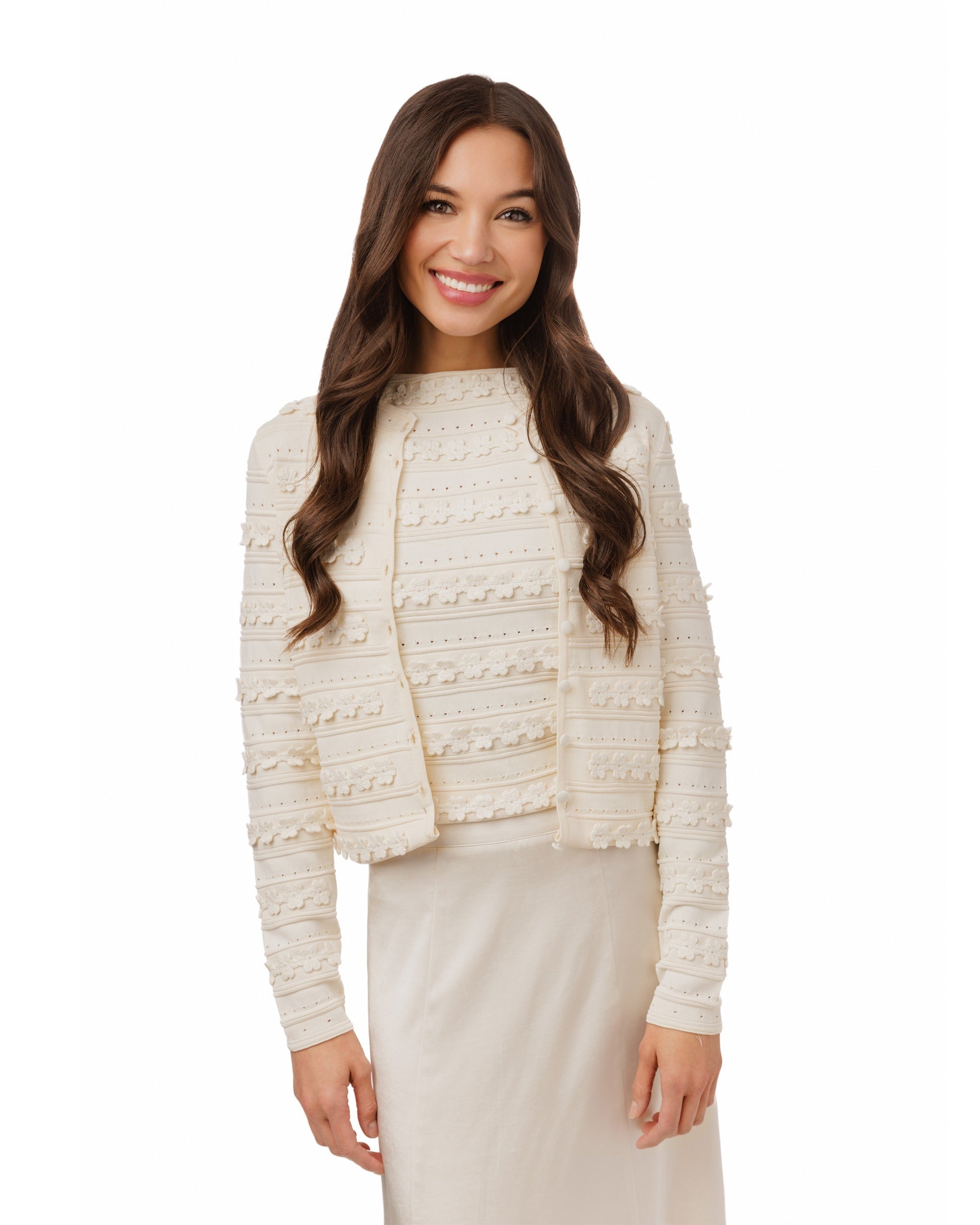 Textured Knit Tank Top - Ivory