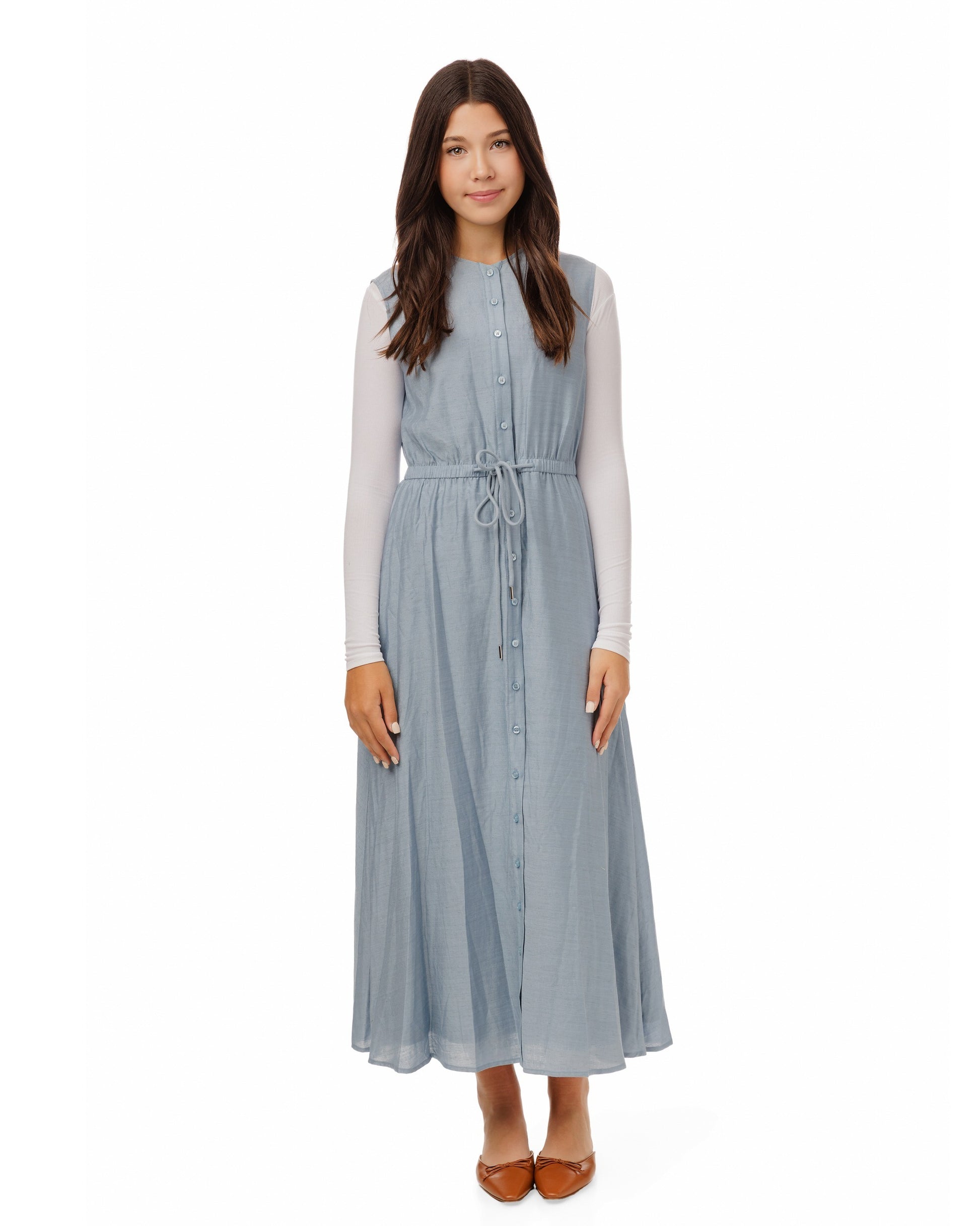 Drawstring Jumper - Blue