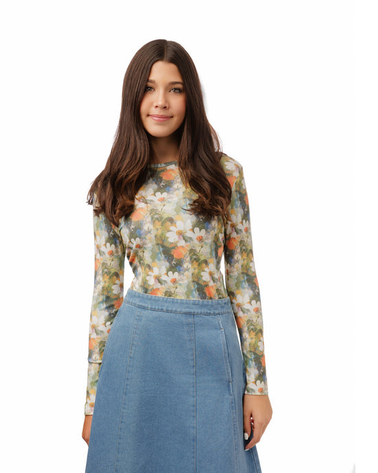 Camomile Field Print Top