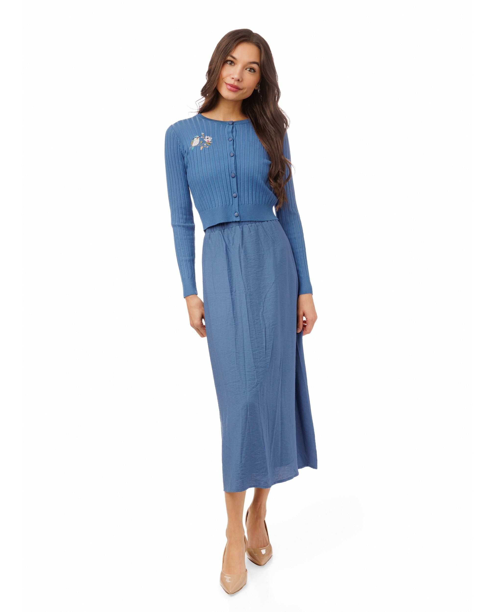 Blue A-Line Skirt