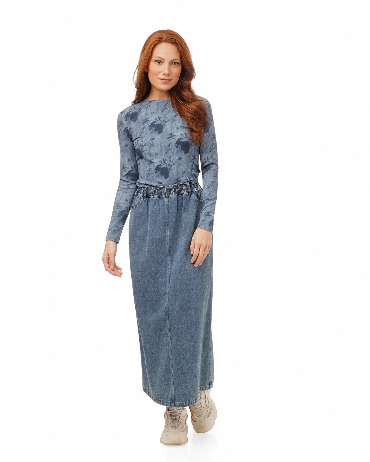Blue Denim Printed T-Shirt