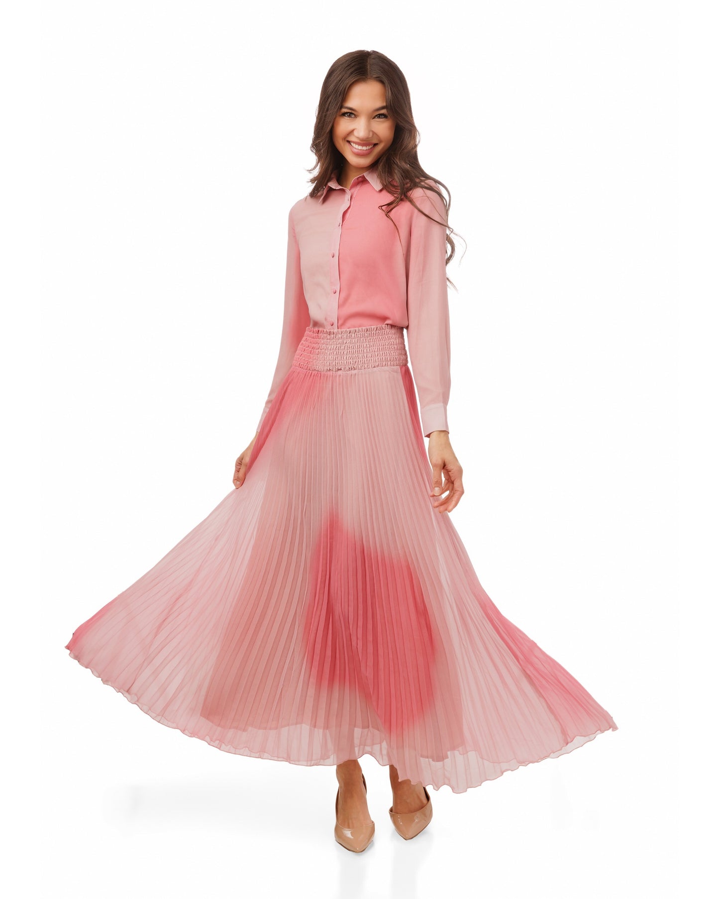Watercolor Pink Blouse