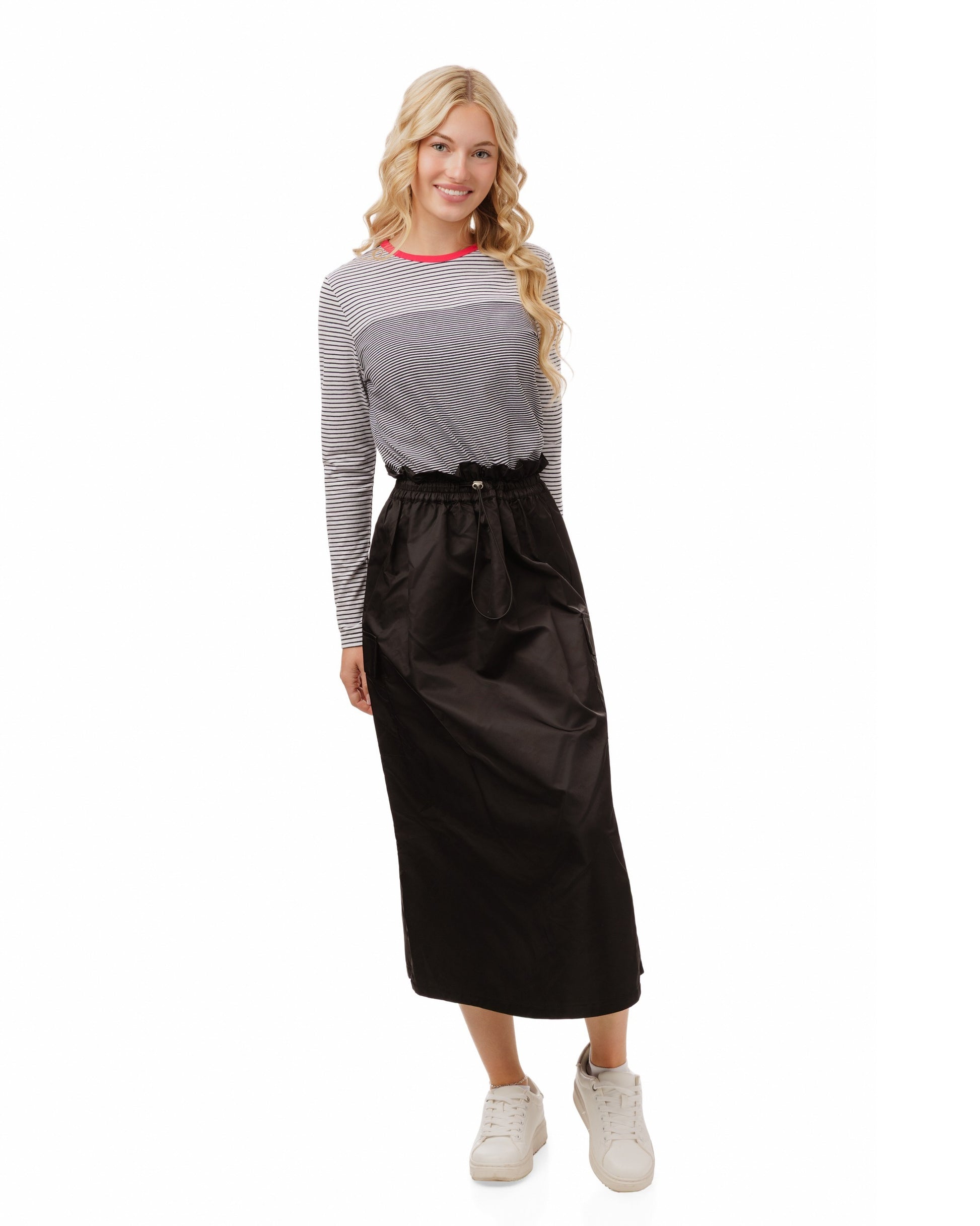 Drawstring Skirt - Black