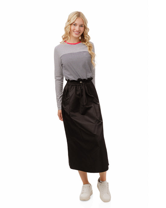 Drawstring Skirt - Black