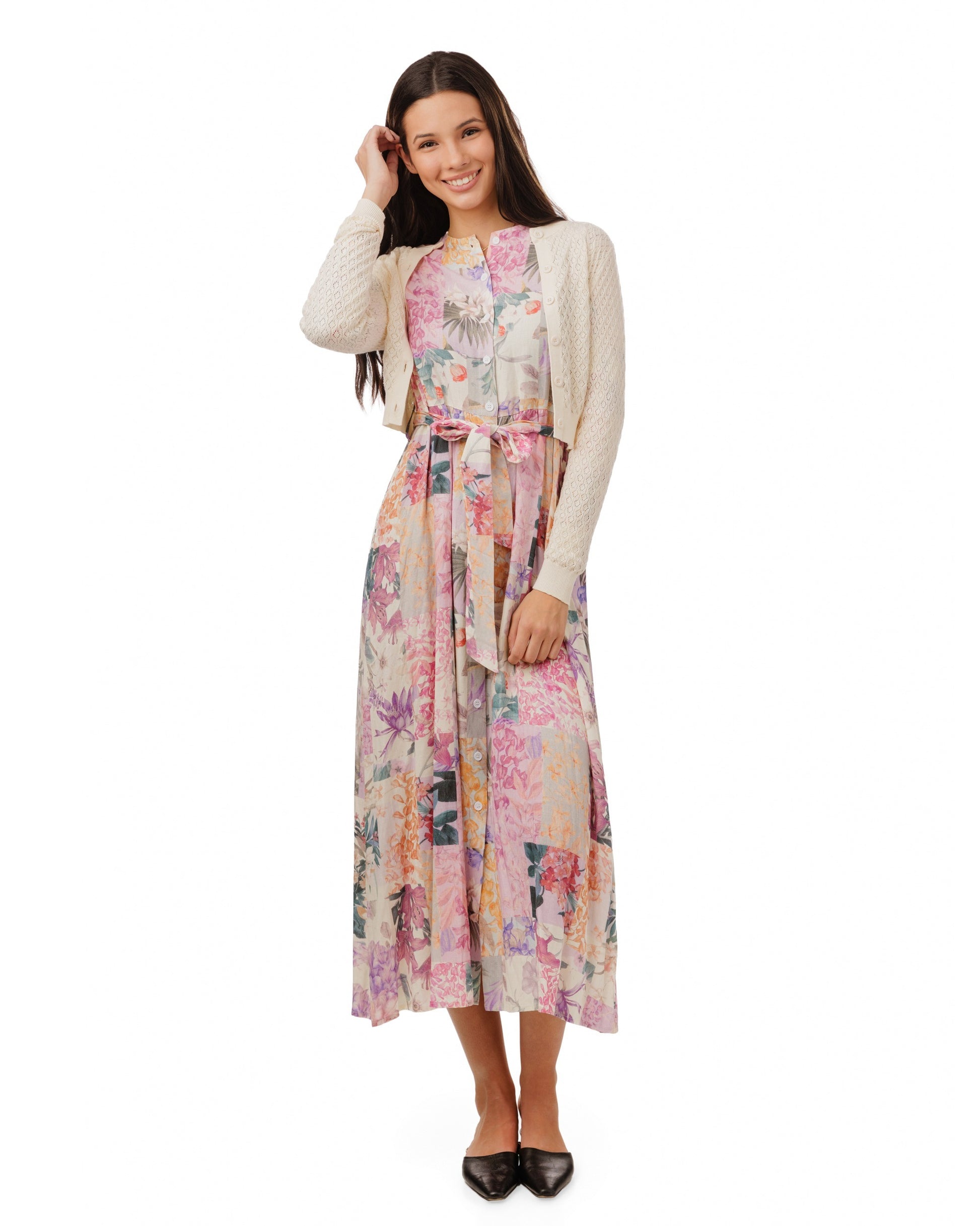 Floral Overlay Dress