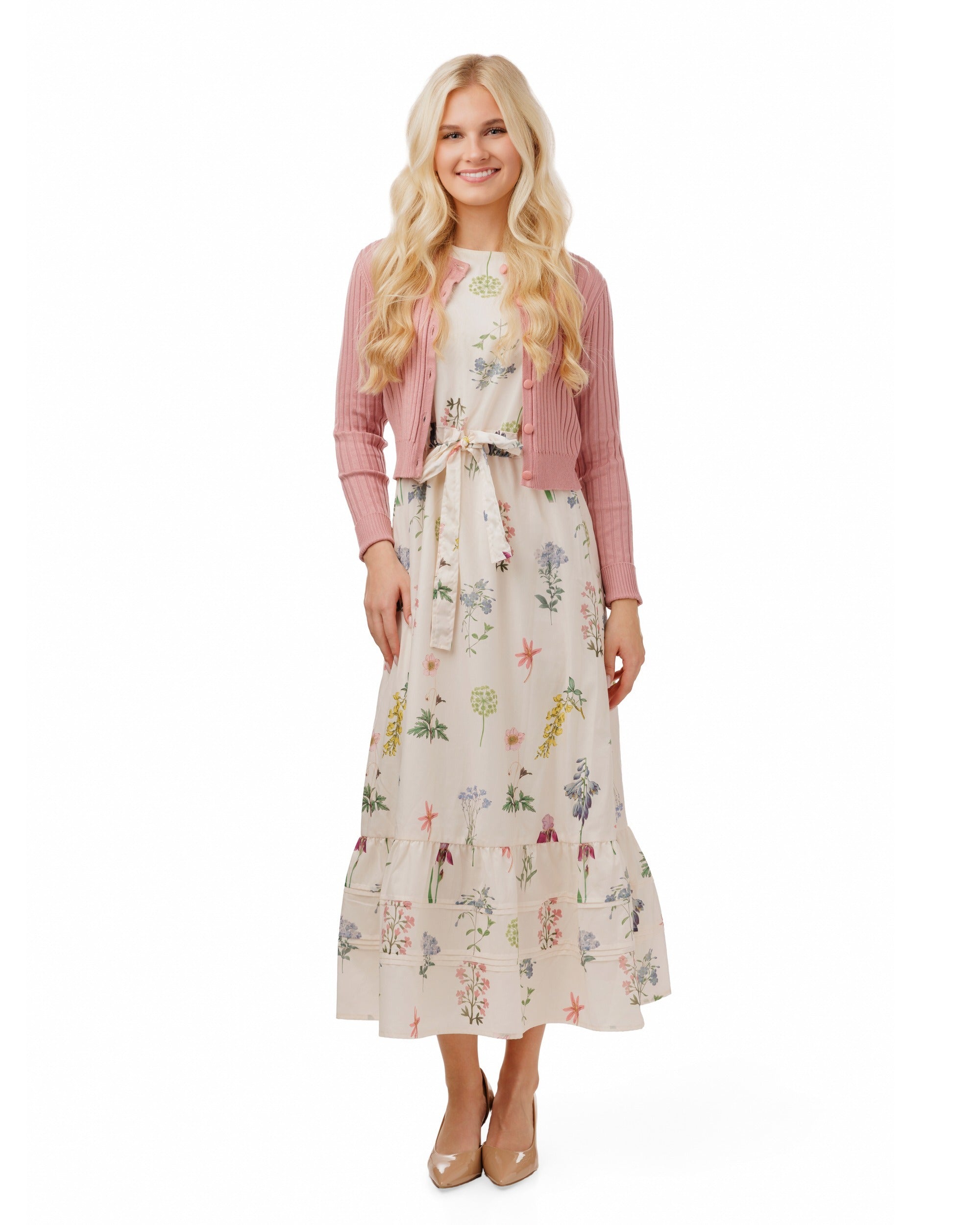 Floral Printed Overlay Dress