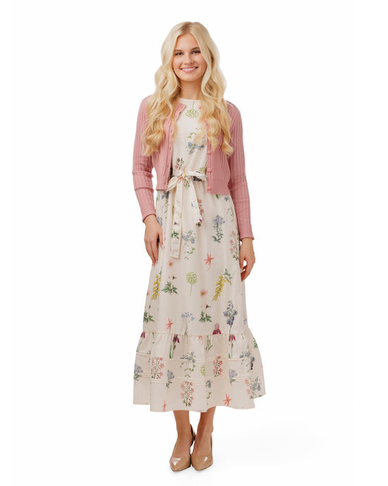Floral Printed Overlay Dress