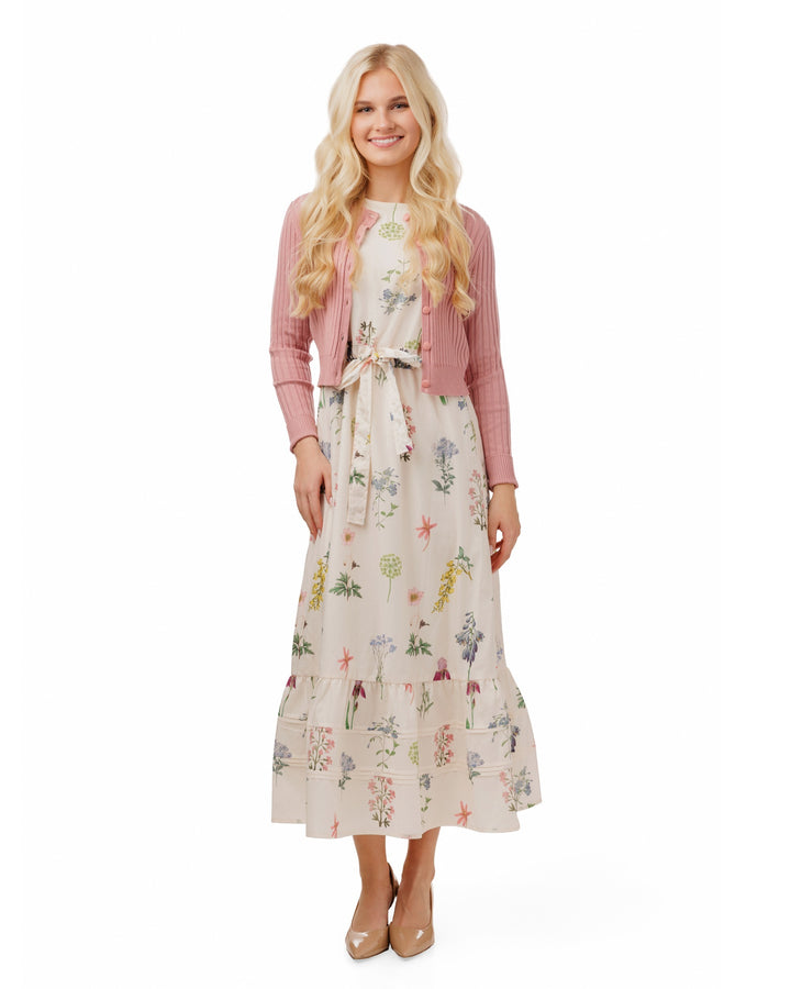 Floral Printed Overlay Dress
