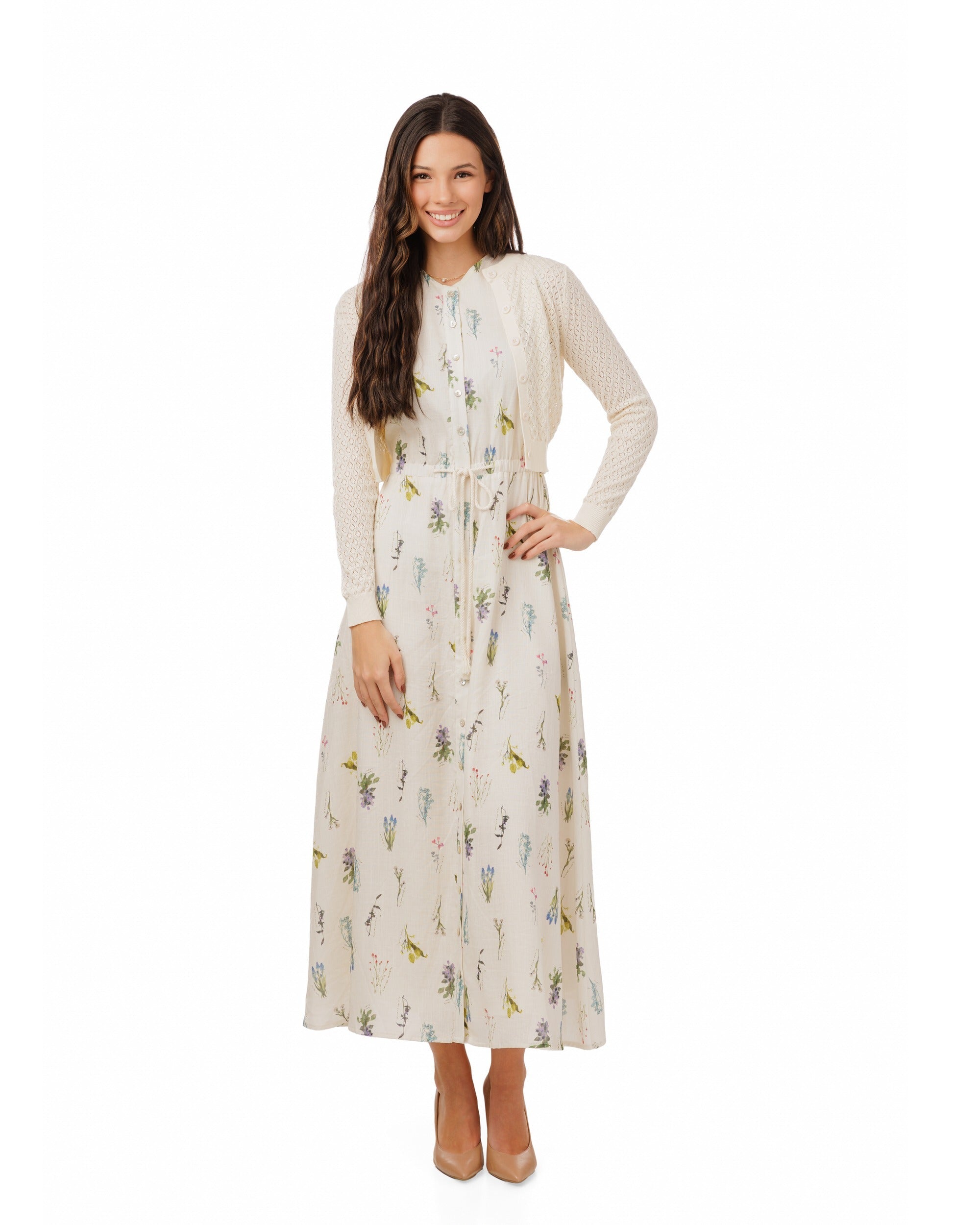 Flower Cluster Overlay Dress