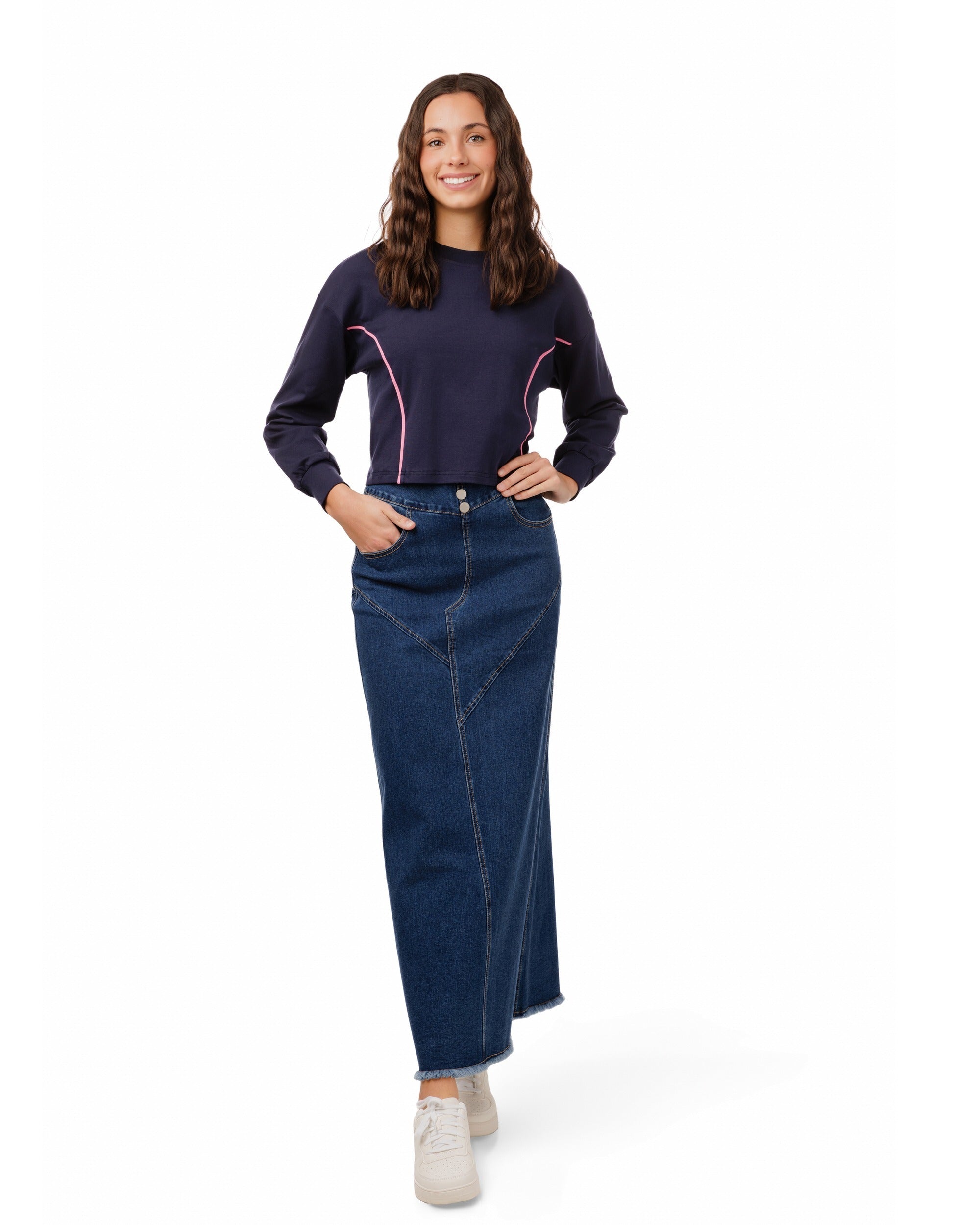Side Piping Top - Midnight