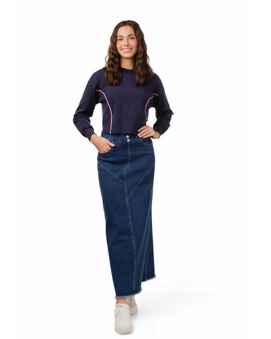 Side Piping Top - Midnight