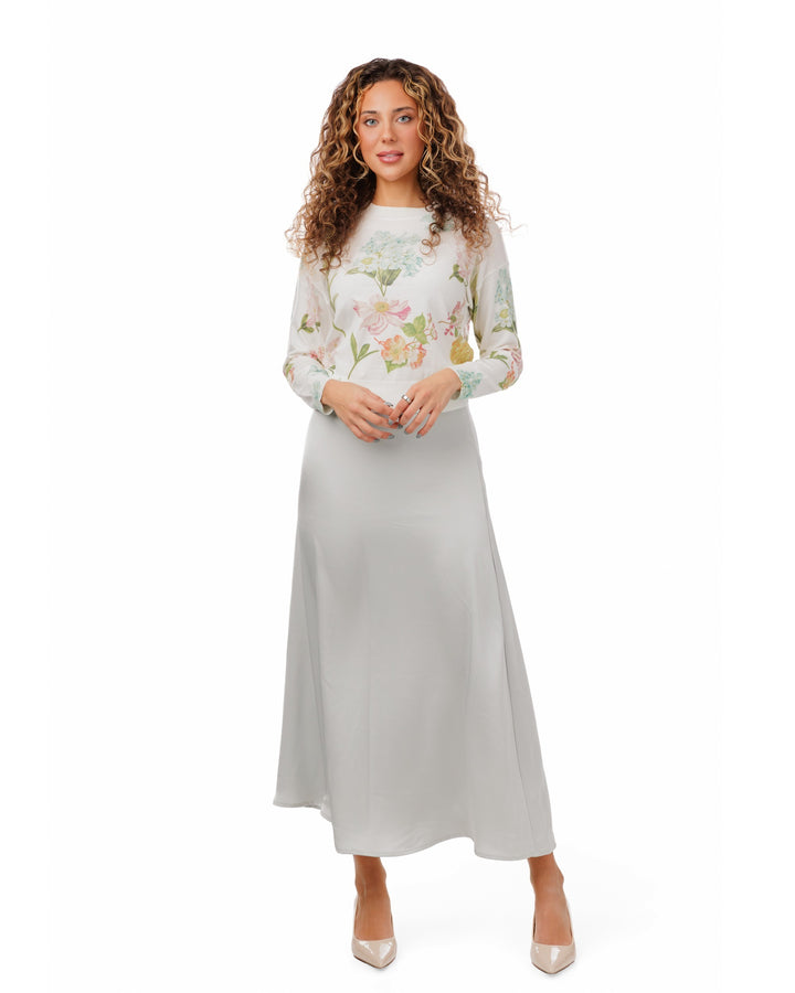 Pale Blue Slip Skirt