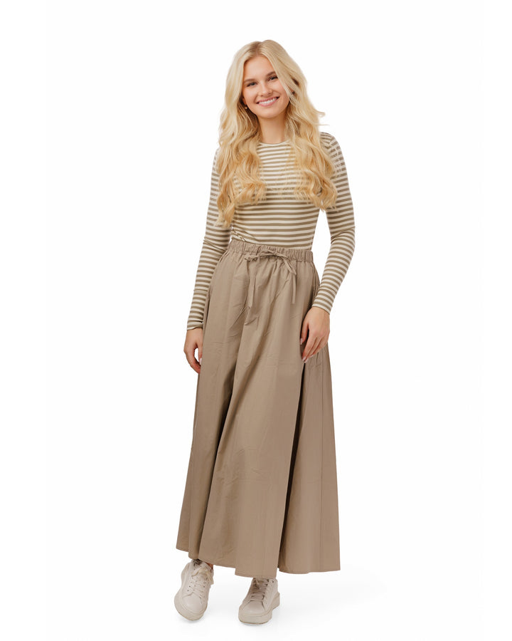 Basic Stripe Tee - Green Moss