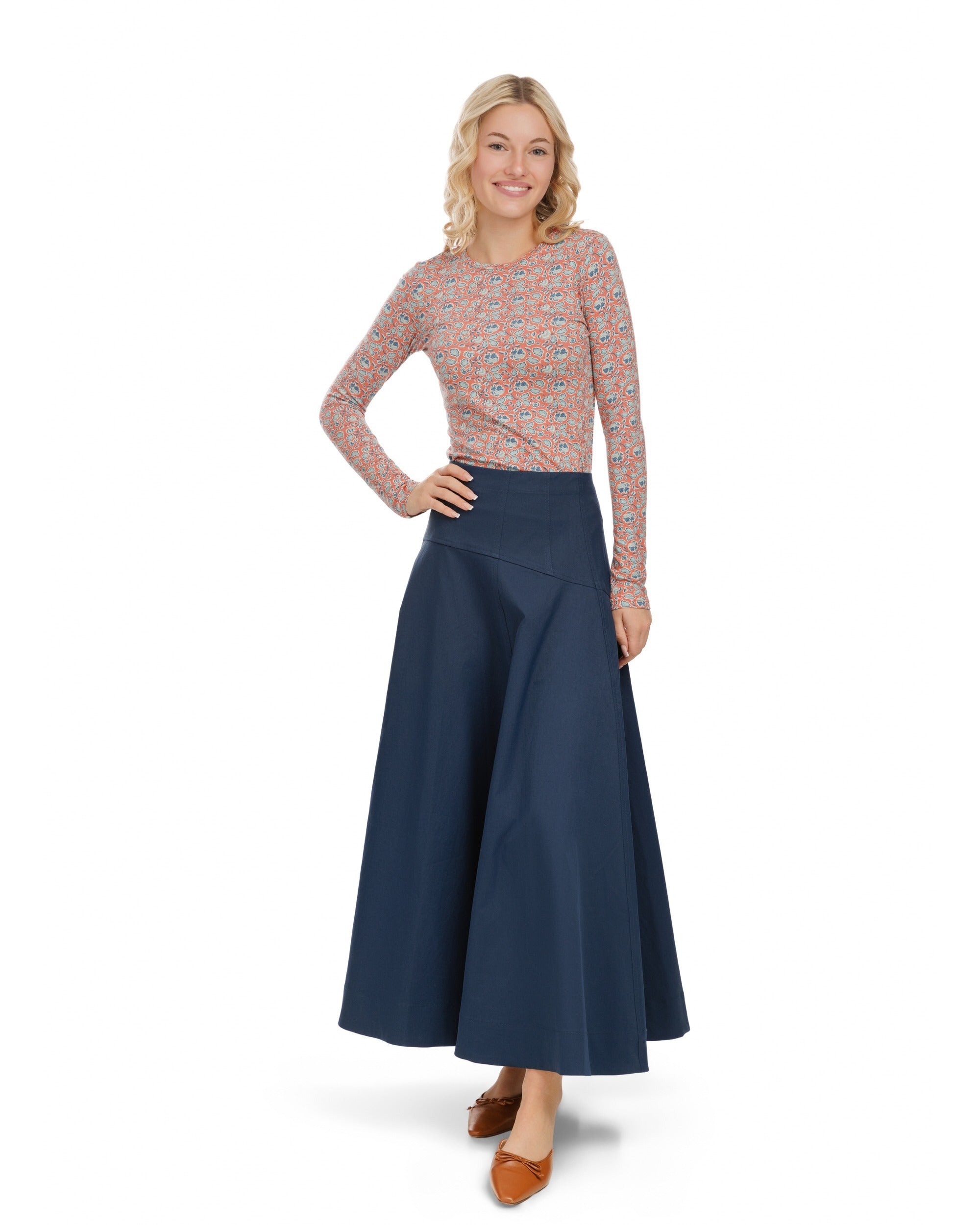 Aline Circle Skirt - Midnight