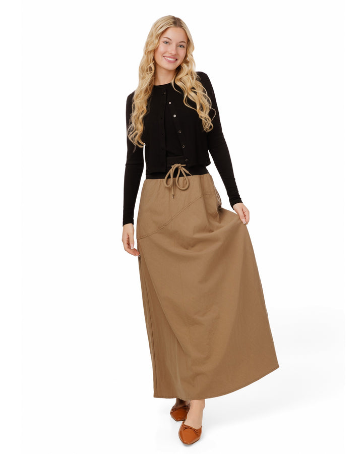 Cropped Ribbed Twin Set - Black