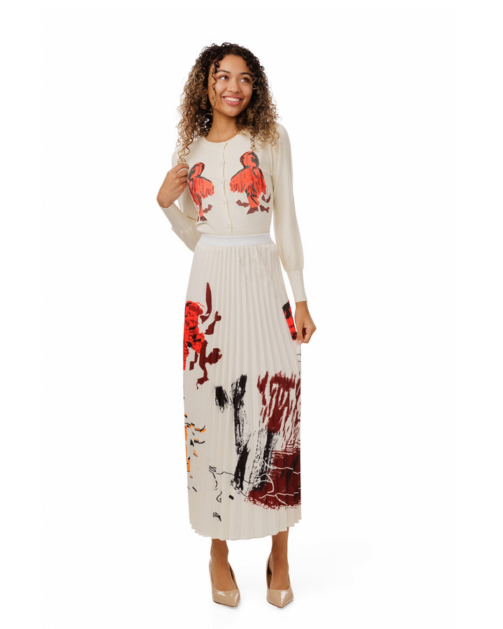 Knit Cardigan With Embroidery