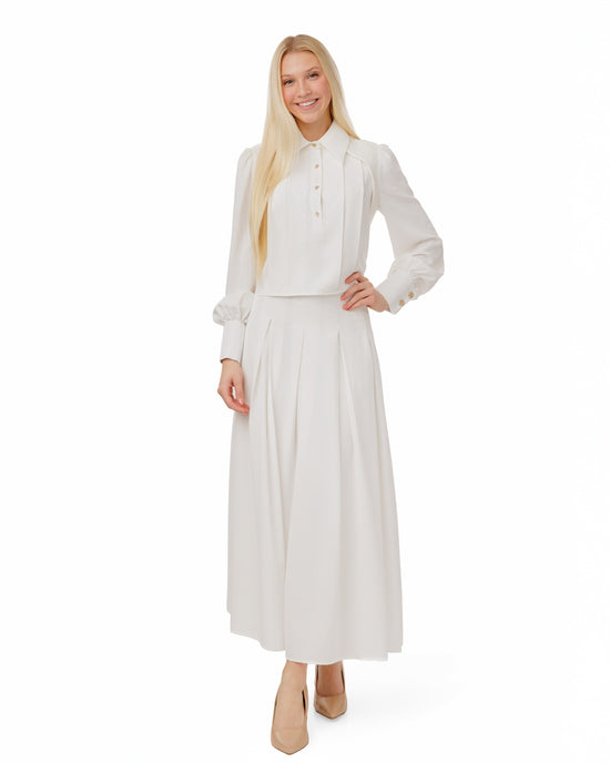 Pleated Skirt - White