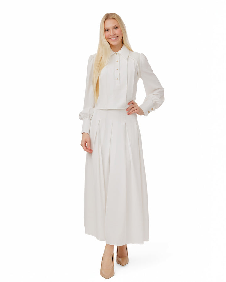 Pleated Skirt - White