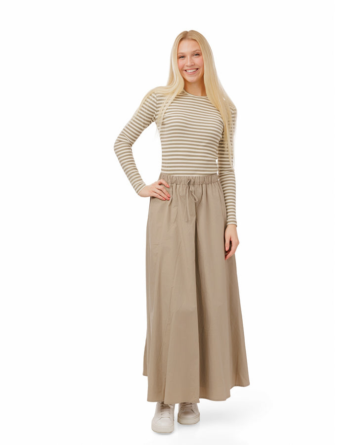 Drawstring Skirt - Stone