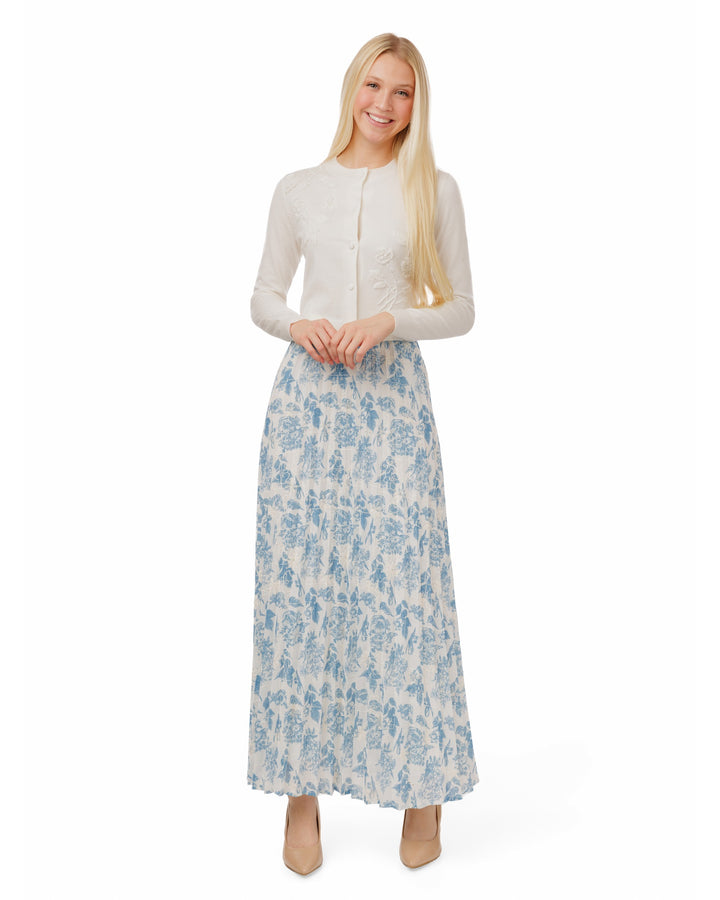 Whited Embroidered Cardigan