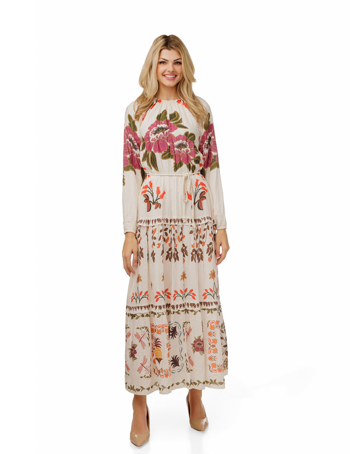 Floral Printed Linen Dress