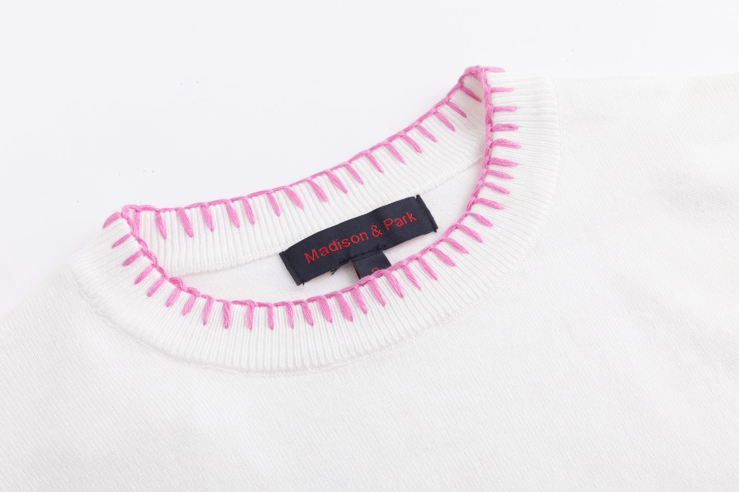 Multicolor Stitch Sweater - White