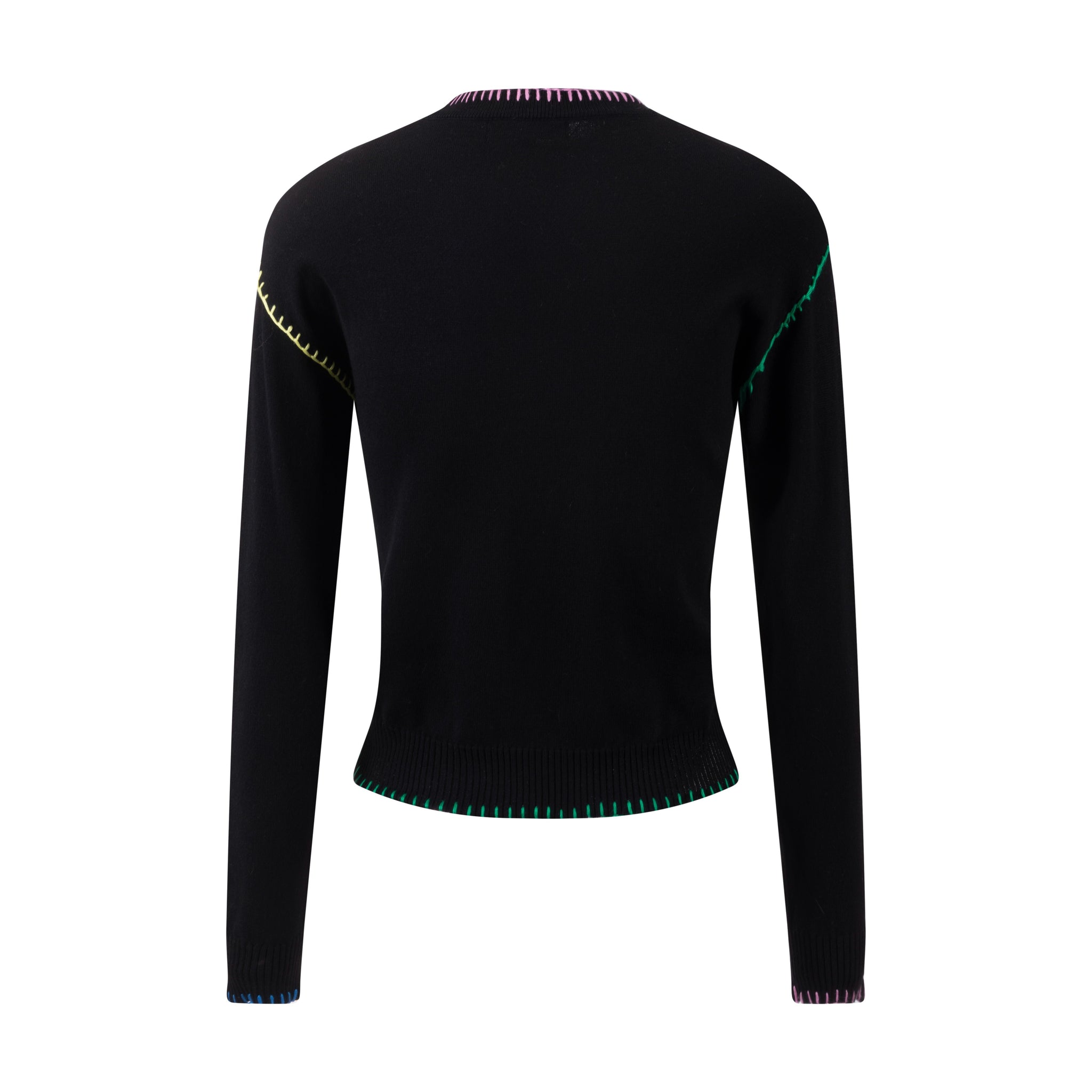 Multicolor Stitch Sweater - Black