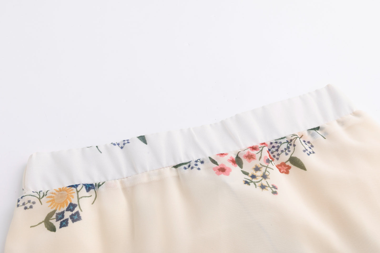 Cream Skirt With Floral Print