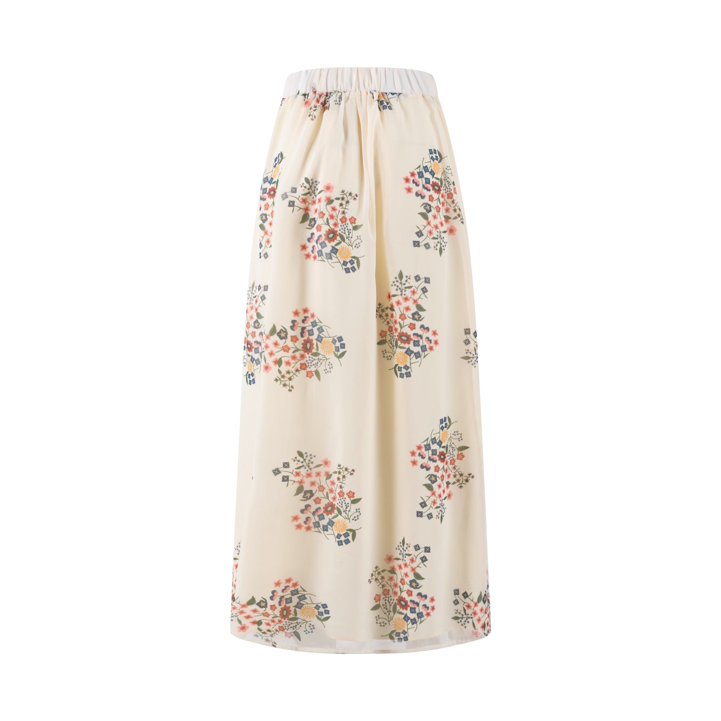 Cream Skirt With Floral Print
