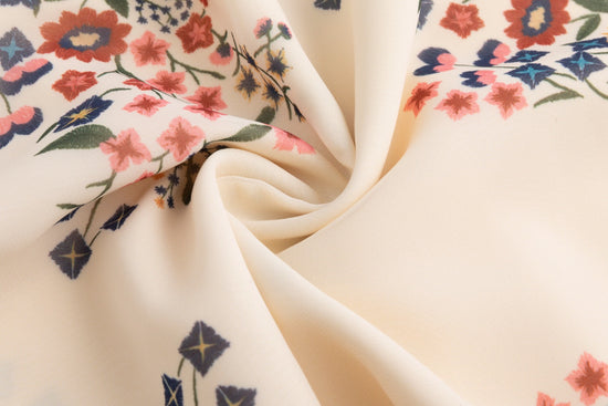 Cream Skirt With Floral Print