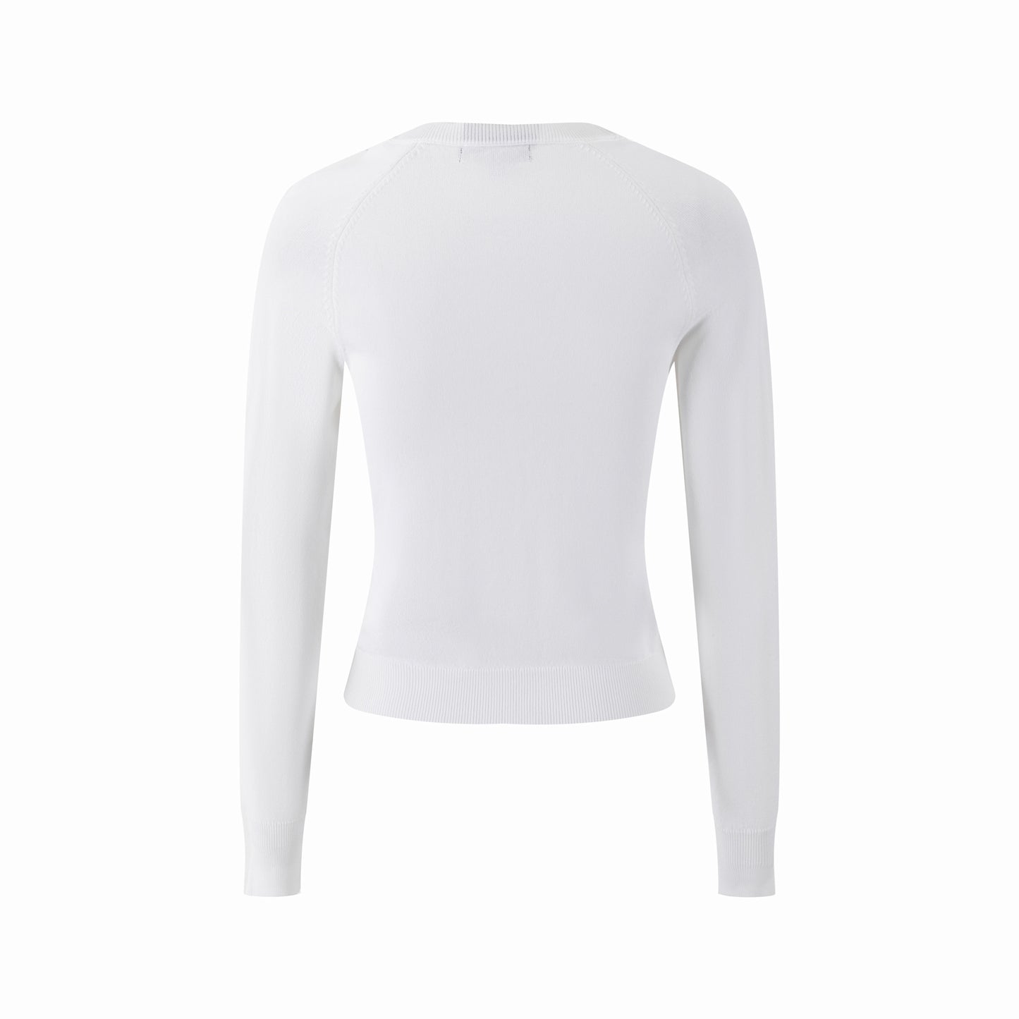 White Cardigan With Bow Shaped Buttons