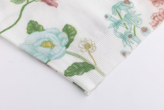 Pink Flower Printed Knit Top