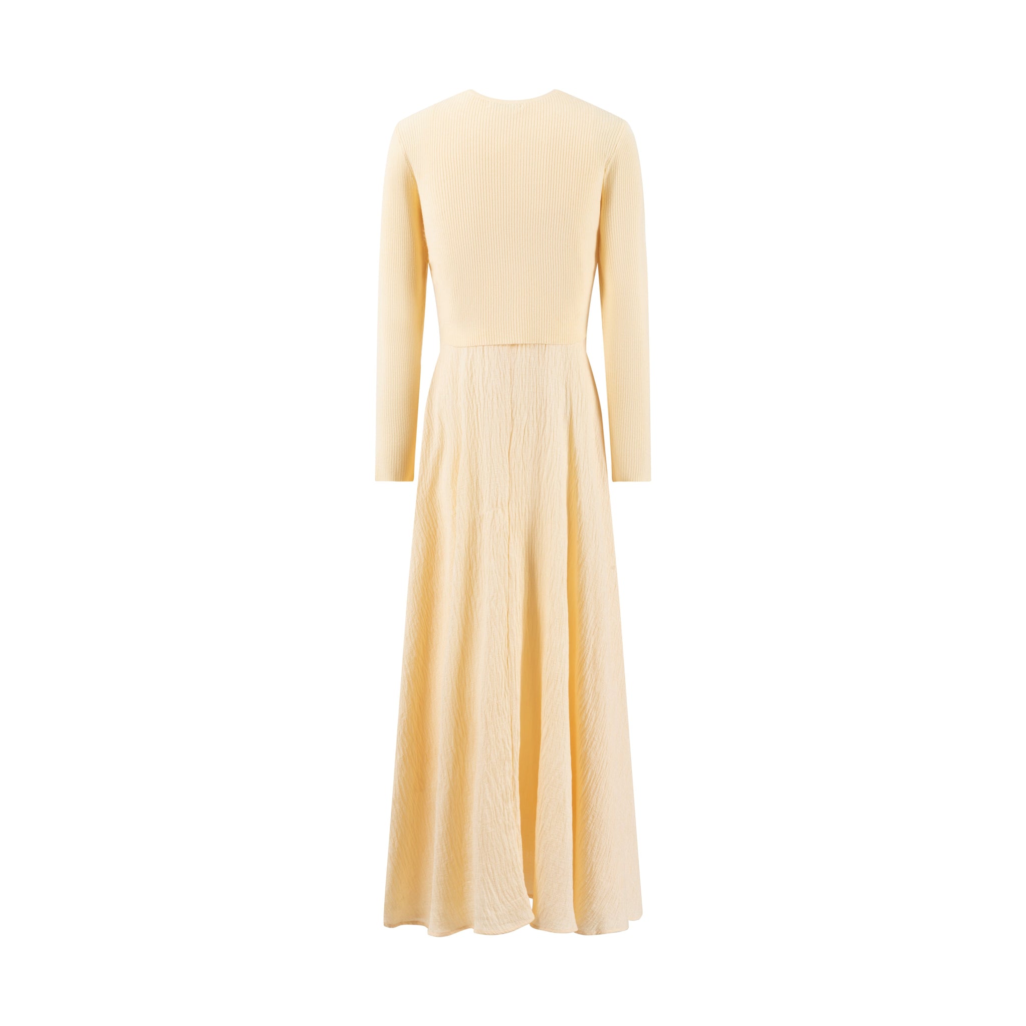 Pale Yellow Overlay Dress