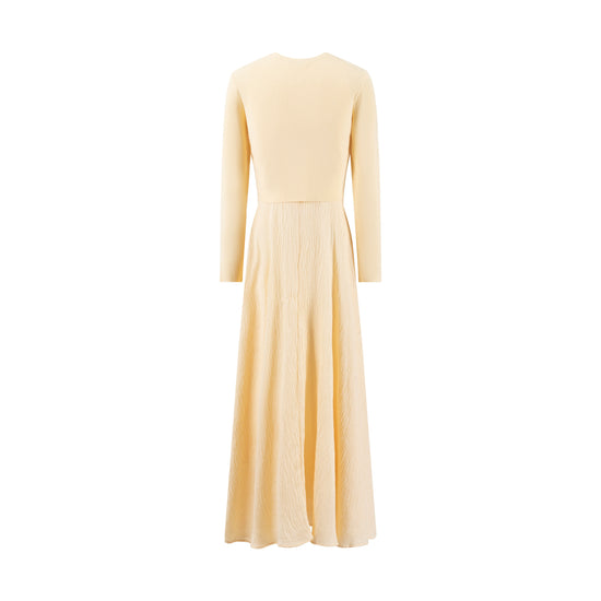Pale Yellow Overlay Dress