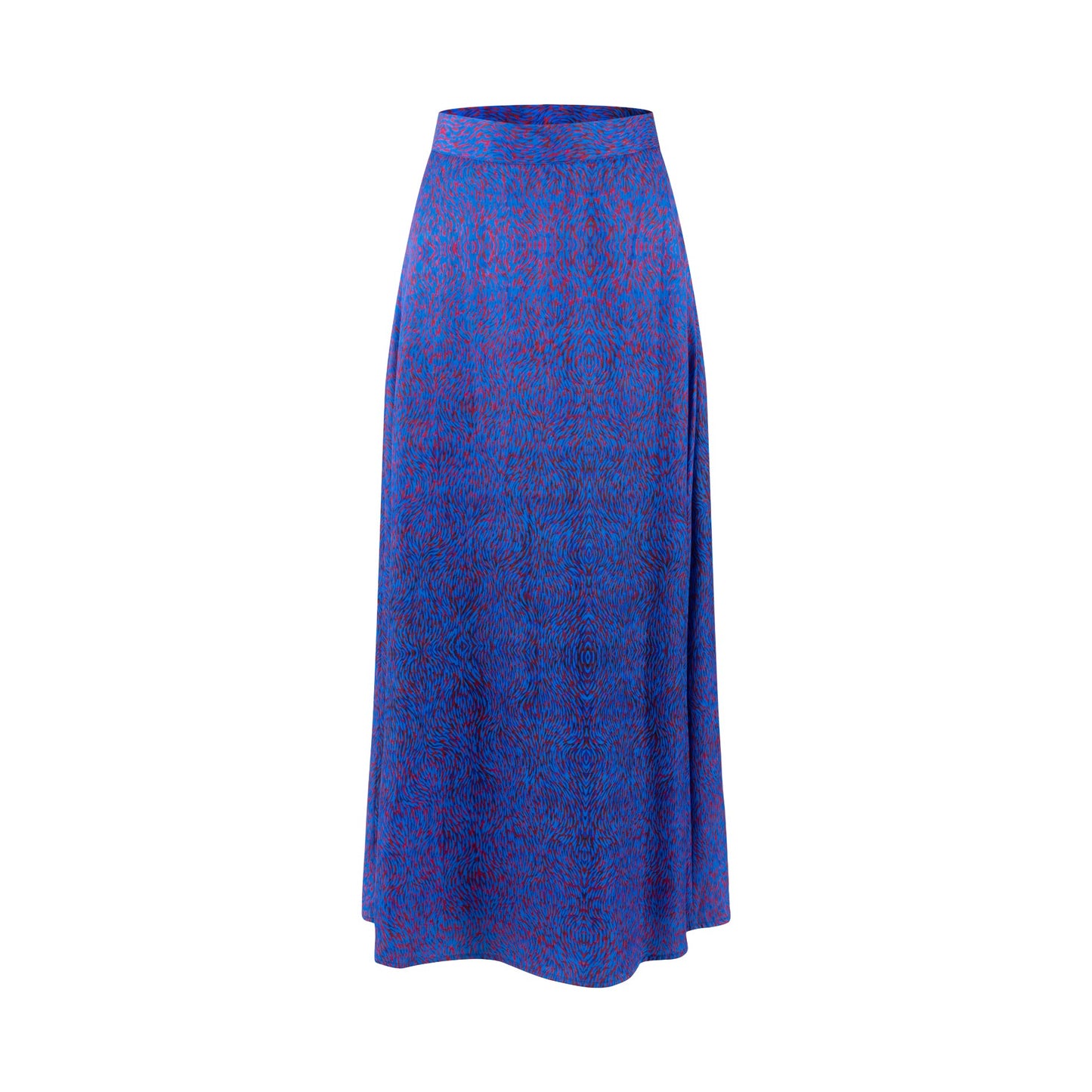 Blue And Red Printed Slip Skirt