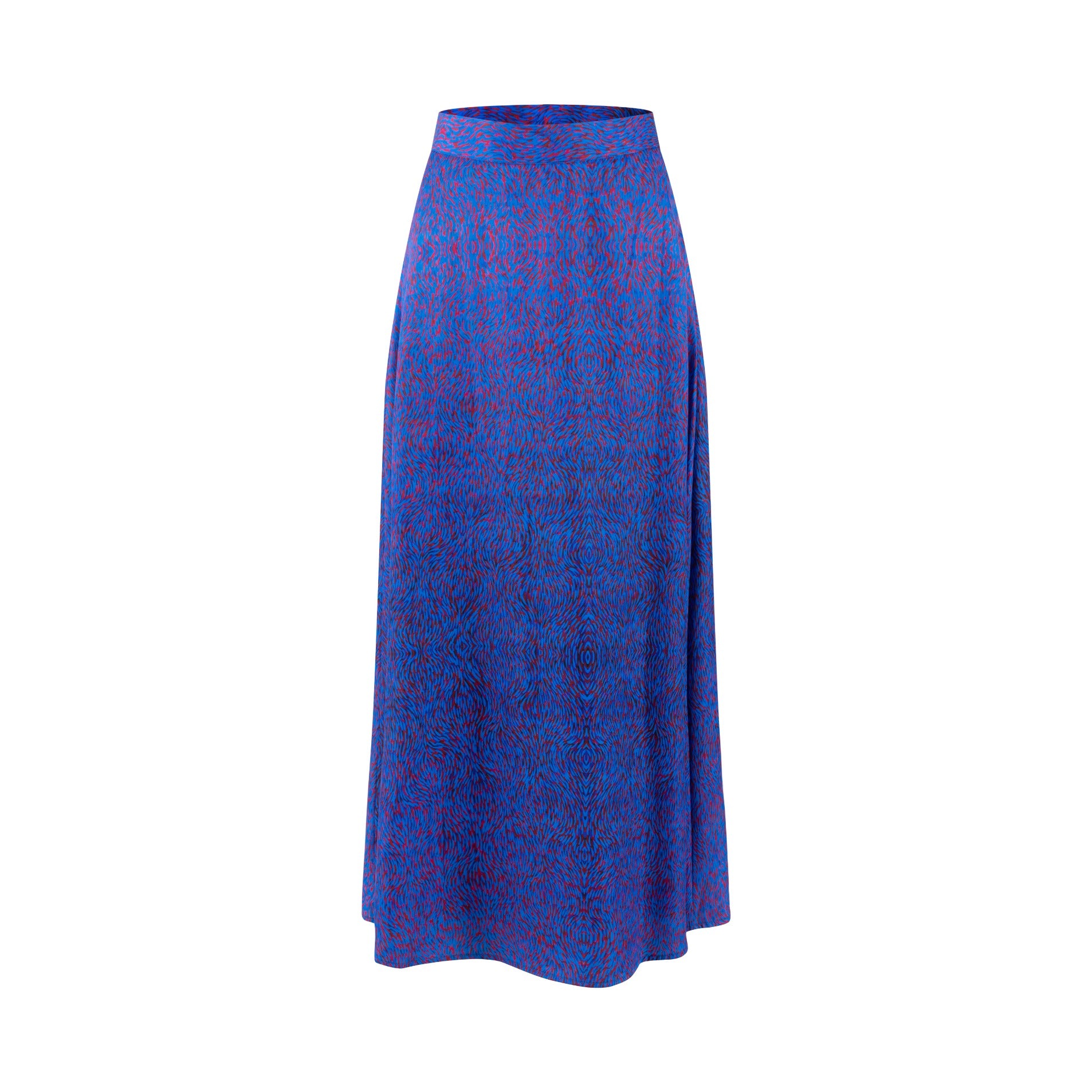 Blue And Red Printed Slip Skirt