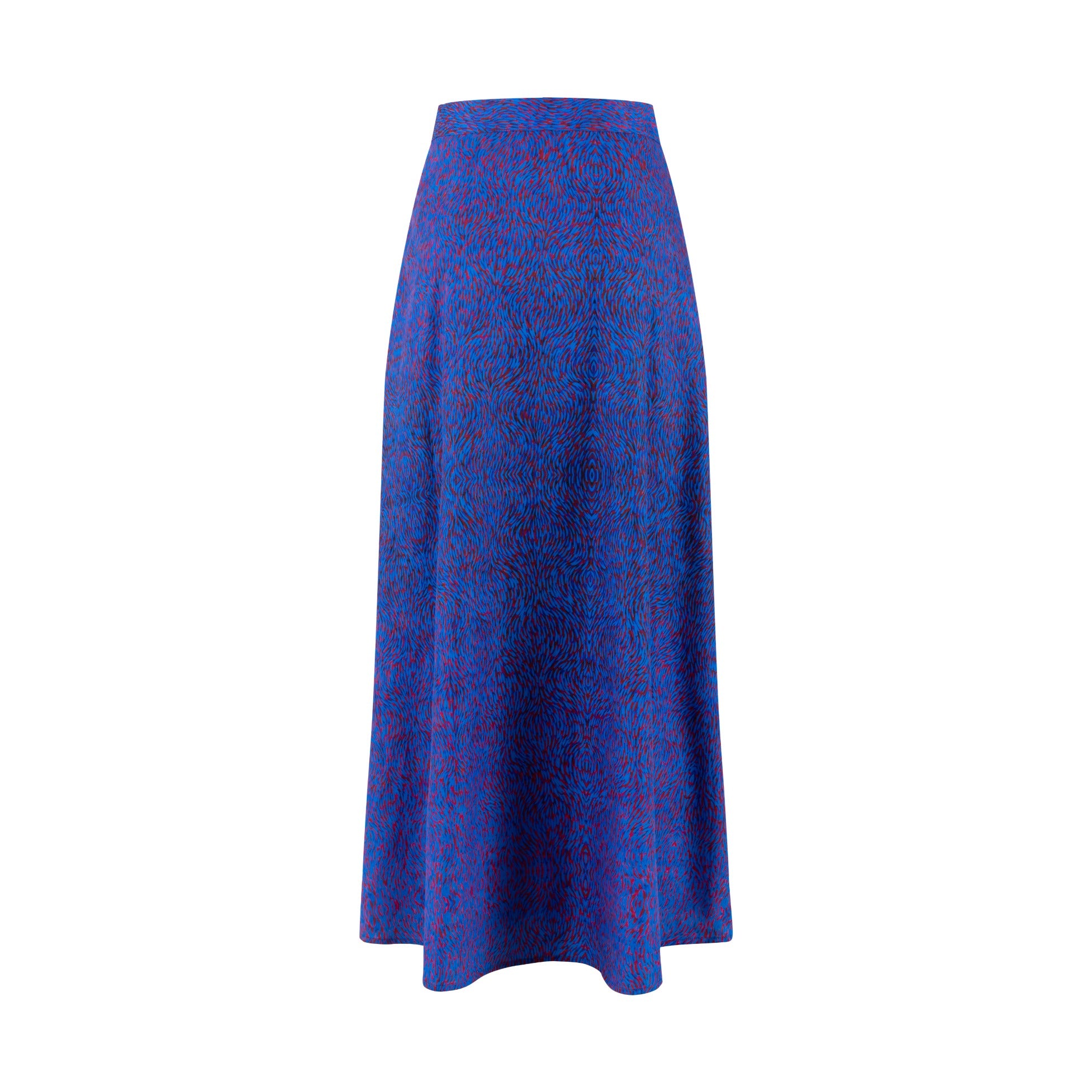 Blue And Red Printed Slip Skirt