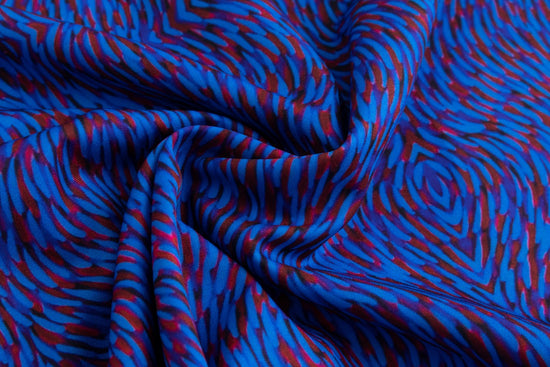 Blue And Red Printed Slip Skirt