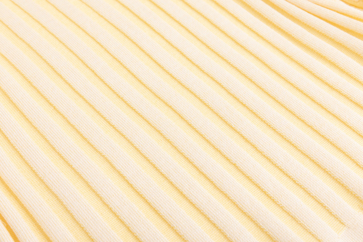 Textured Stripes Knit Top - Neon Yellow