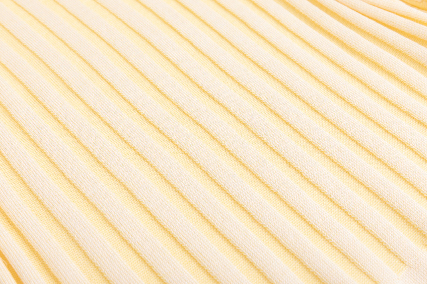 Textured Stripes Knit Top - Neon Yellow