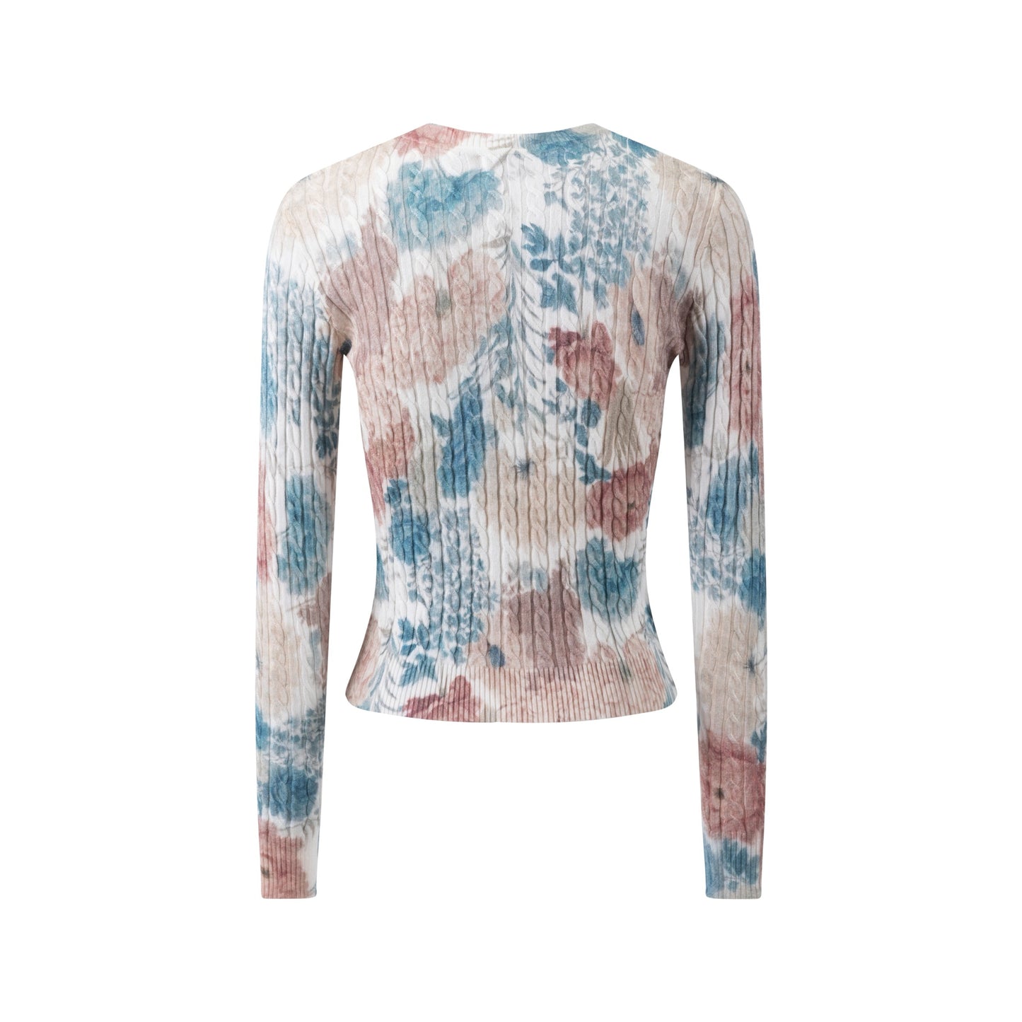 Floral Multi Color Cable Knit Top