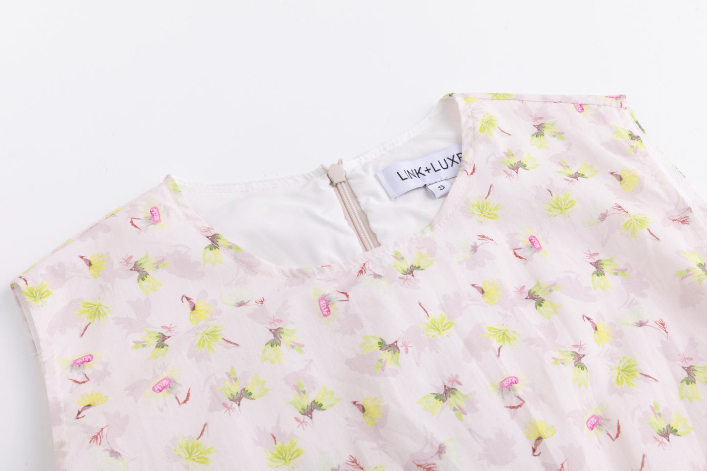 Green Floral Printed Overlay Dress