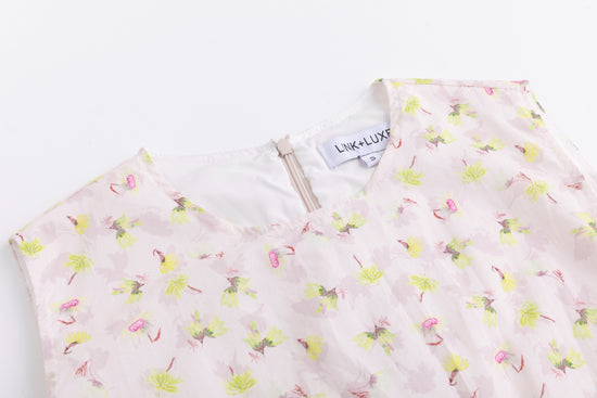 Green Floral Printed Overlay Dress