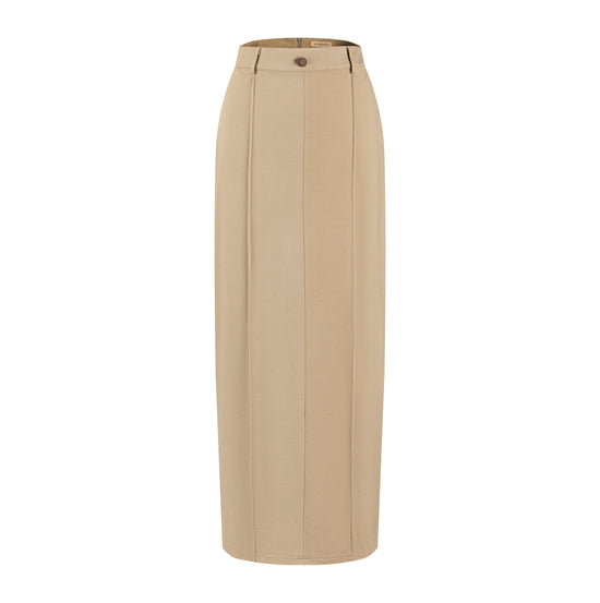 Piped Paneled Skirt - Sand
