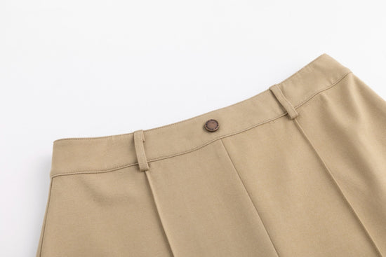 Piped Paneled Skirt - Sand